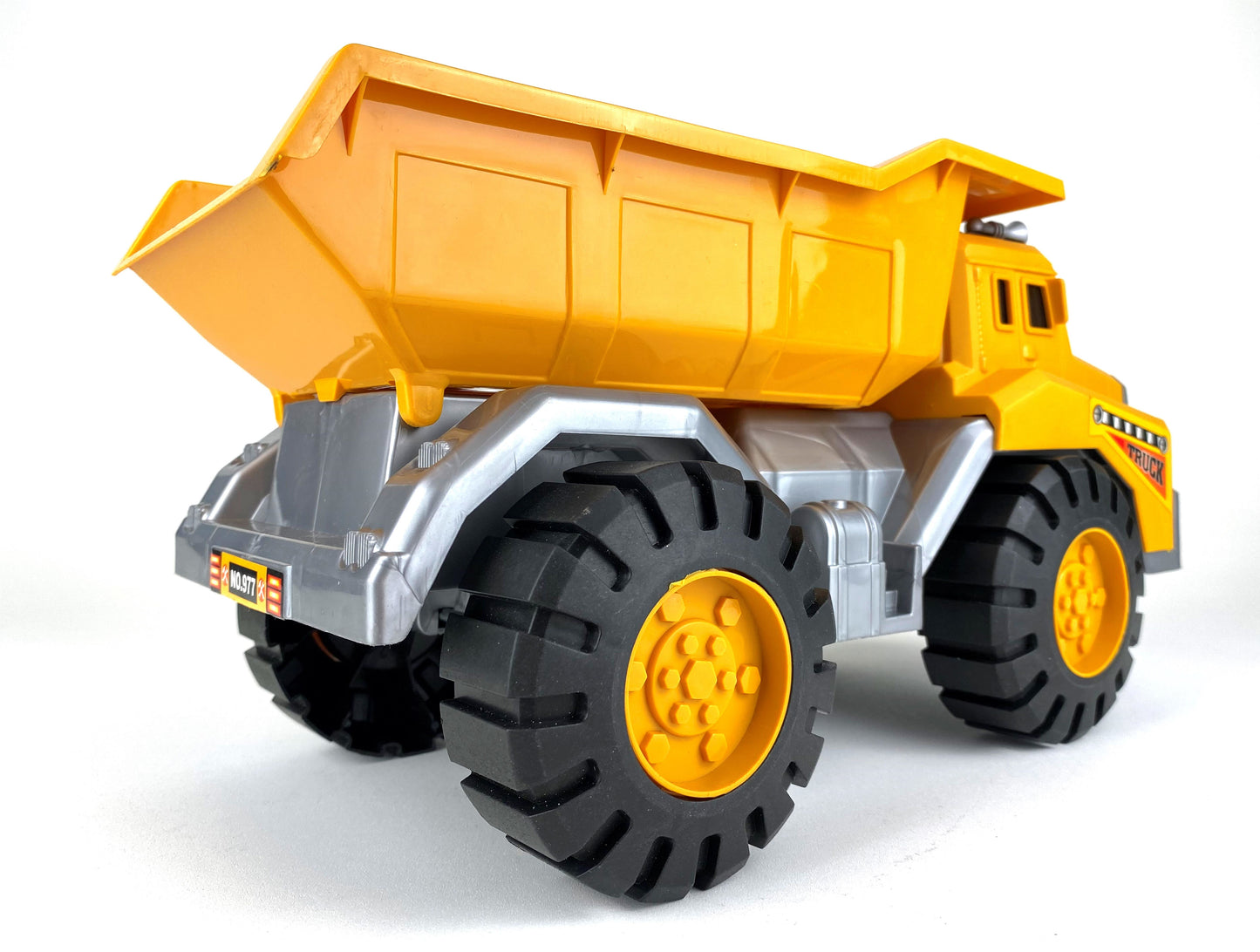 Big Dump Truck comes with a Shovel and Rake