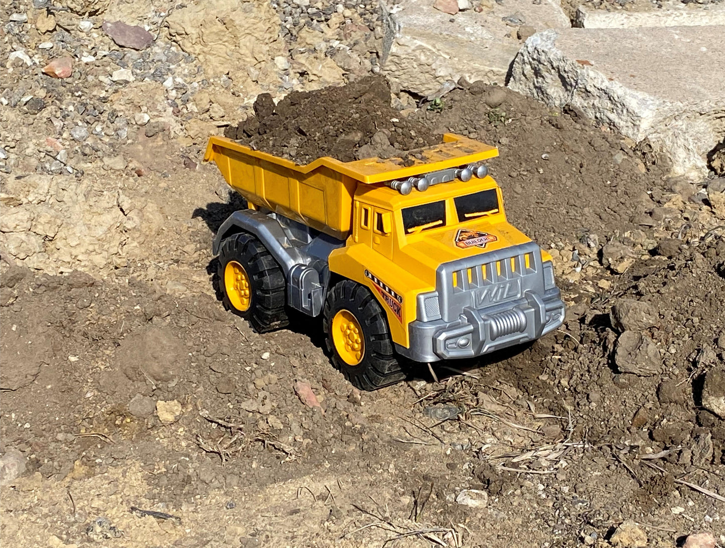 Big Dump Truck comes with a Shovel and Rake