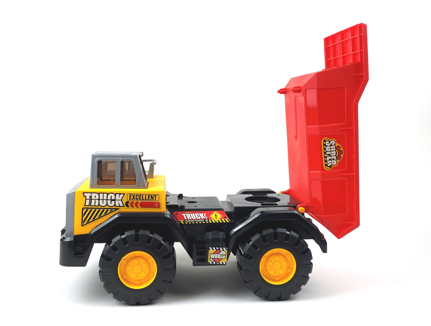 Big Dump Truck, Red and Yellow 16 inch Offroad Dump Truck