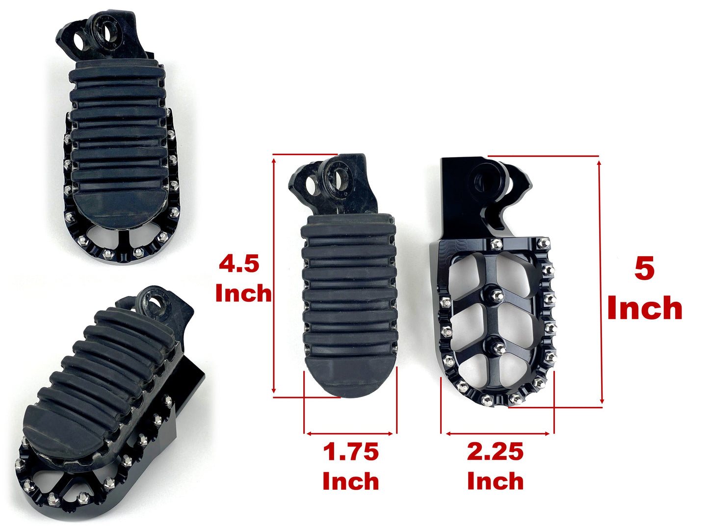 Honda CT 125 Trail and Hunter Cub 5 Inch CNC Aluminum Foot Pegs. Designed just for the Honda CT125 Trail and Honda CT125 Hunter Cub 2020 to Present Models